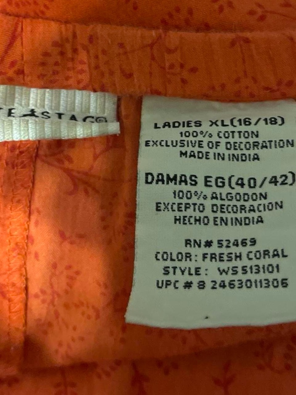 vintage 90s orange embellished sequin boho hippie elastic waist skirt size XL - Picture 6 of 6